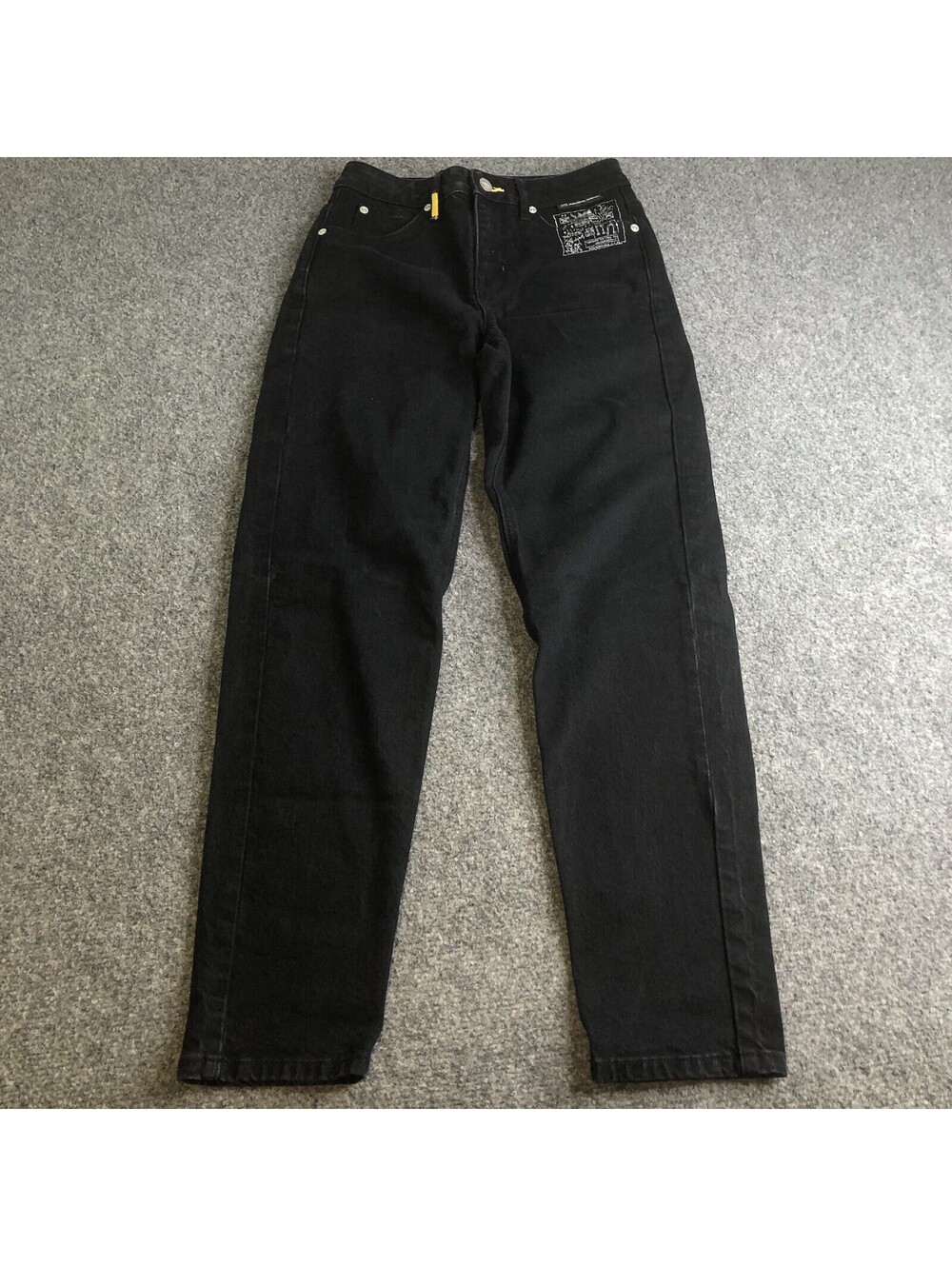 Lee x Jean-Michel Basquiat Jeans Womens 24x28 Black High Rise Straight Ankle Art